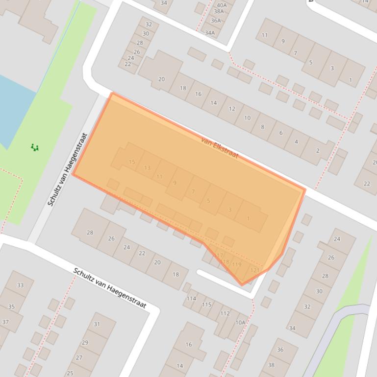 Kaart van postcodegebied 3342VM.