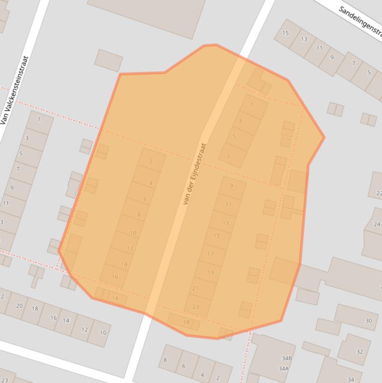 Kaart van postcodegebied 3342VR.