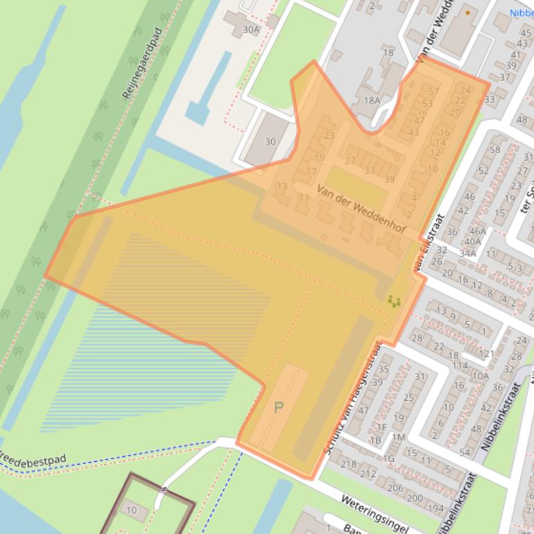 Kaart van postcodegebied 3342VS.
