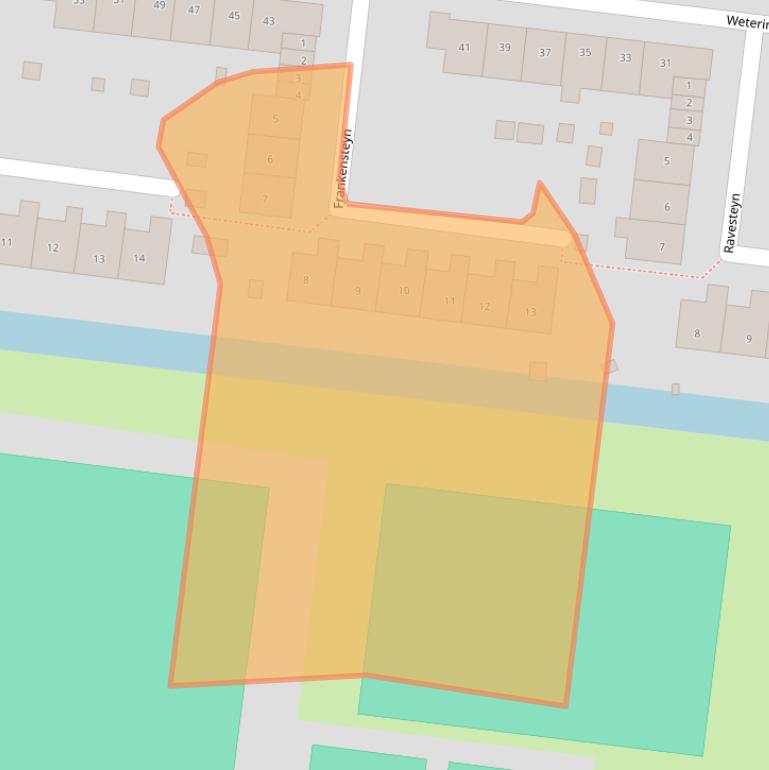 Kaart van postcodegebied 3342XC.