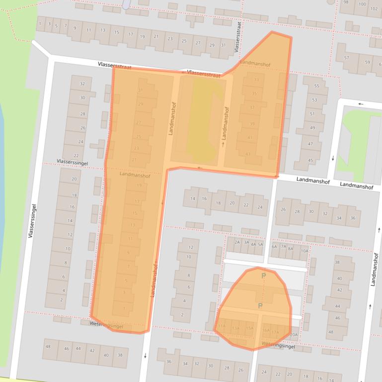 Kaart van postcodegebied 3342XD.