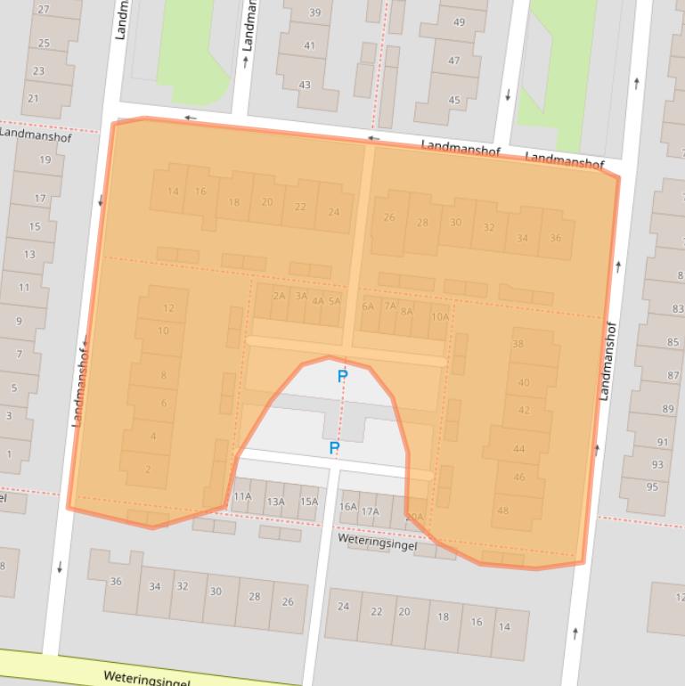 Kaart van postcodegebied 3342XG.