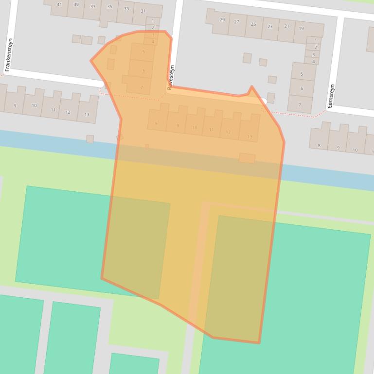 Kaart van postcodegebied 3342XJ.