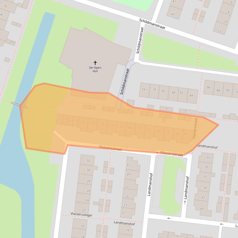 Kaart van postcodegebied 3342XL.
