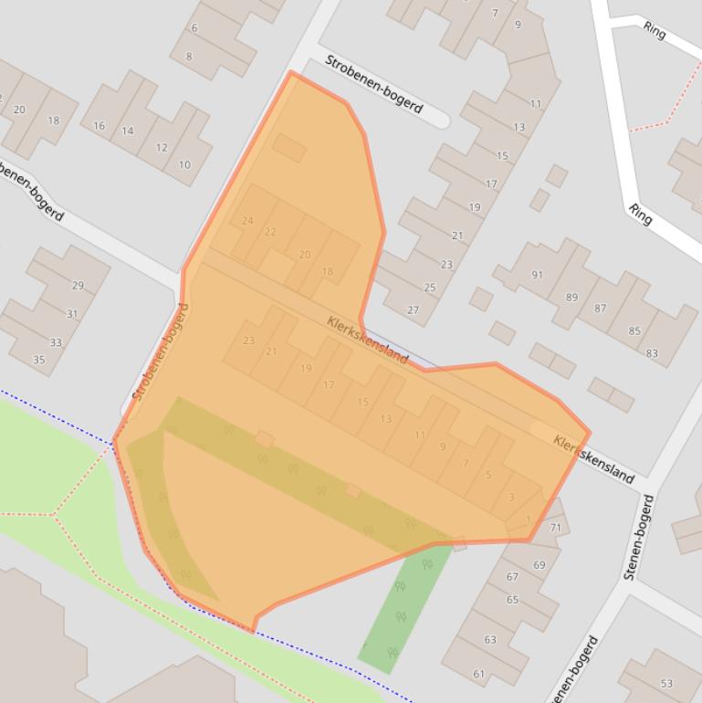 Kaart van postcodegebied 3343BD.