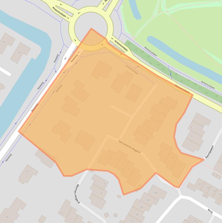 Kaart van postcodegebied 3343BP.