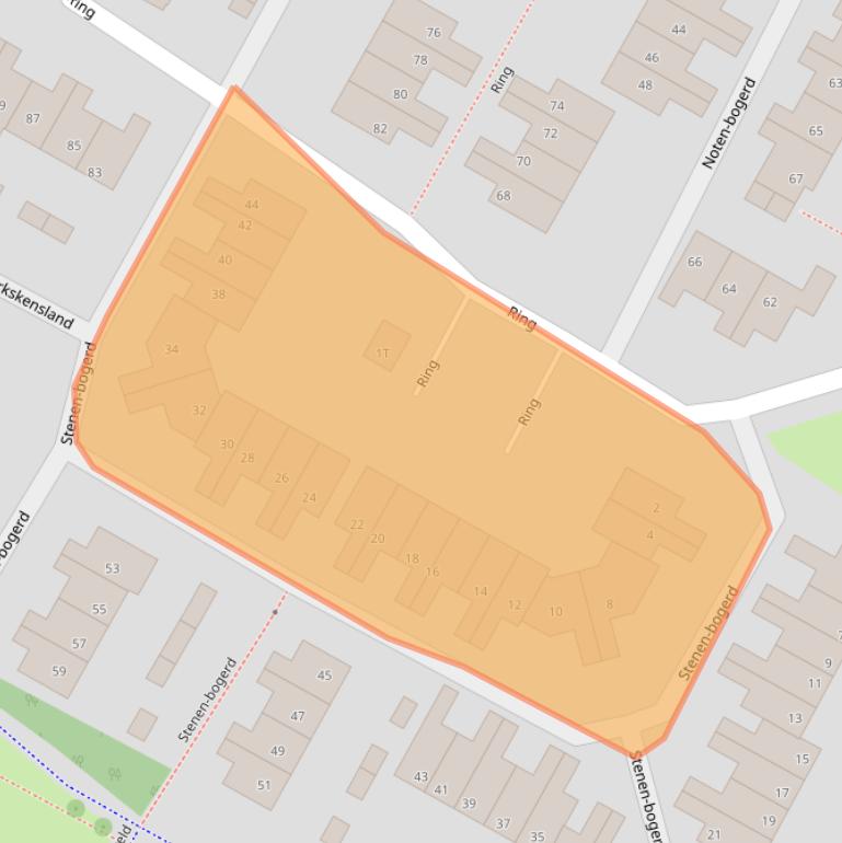 Kaart van postcodegebied 3343BS.