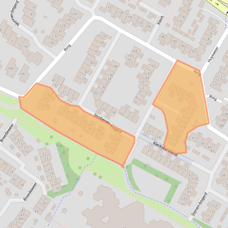 Kaart van postcodegebied 3343BT.