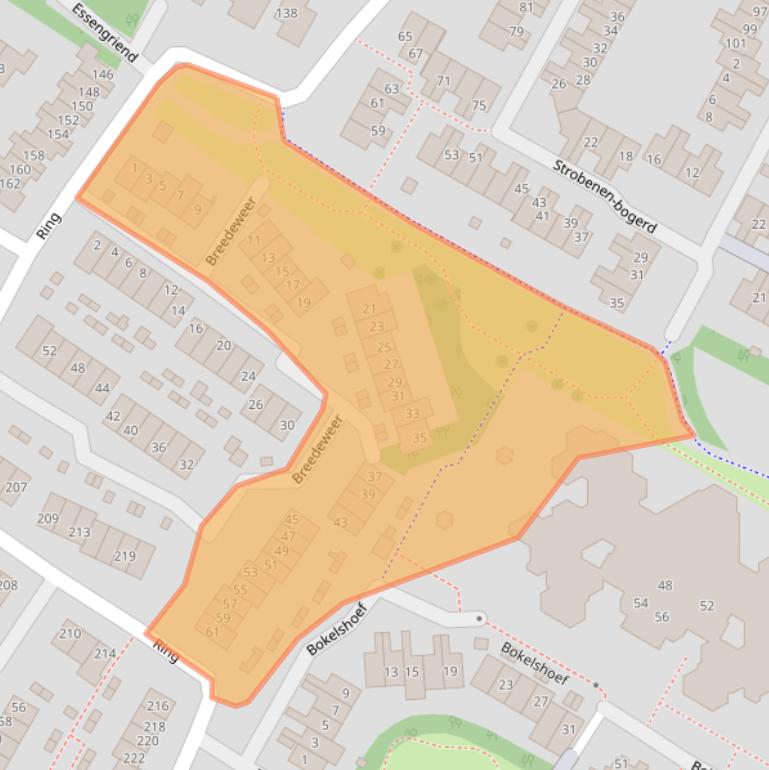 Kaart van postcodegebied 3343CD.