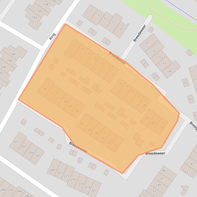 Kaart van postcodegebied 3343CE.