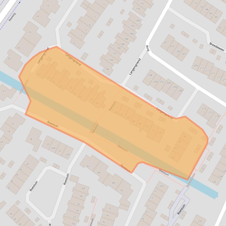 Kaart van postcodegebied 3343CL.