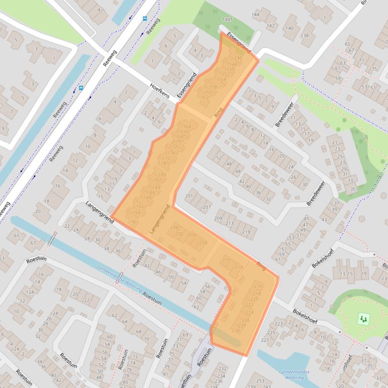 Kaart van postcodegebied 3343CR.