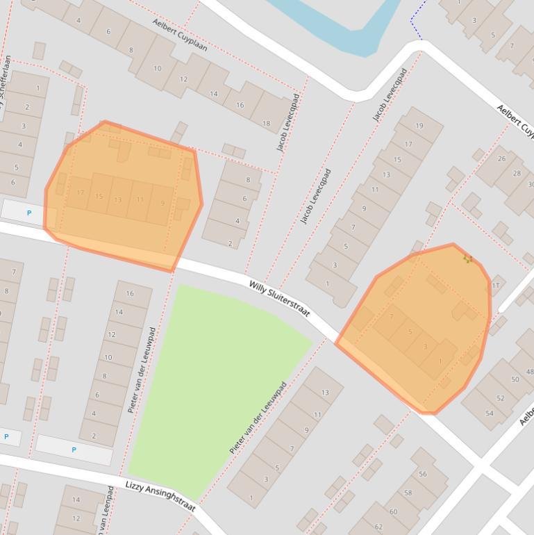 Kaart van postcodegebied 3343DP.