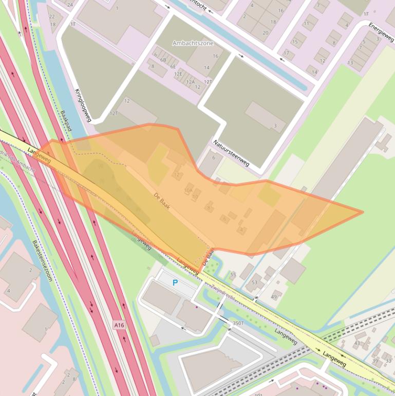 Kaart van postcodegebied 3343LA.