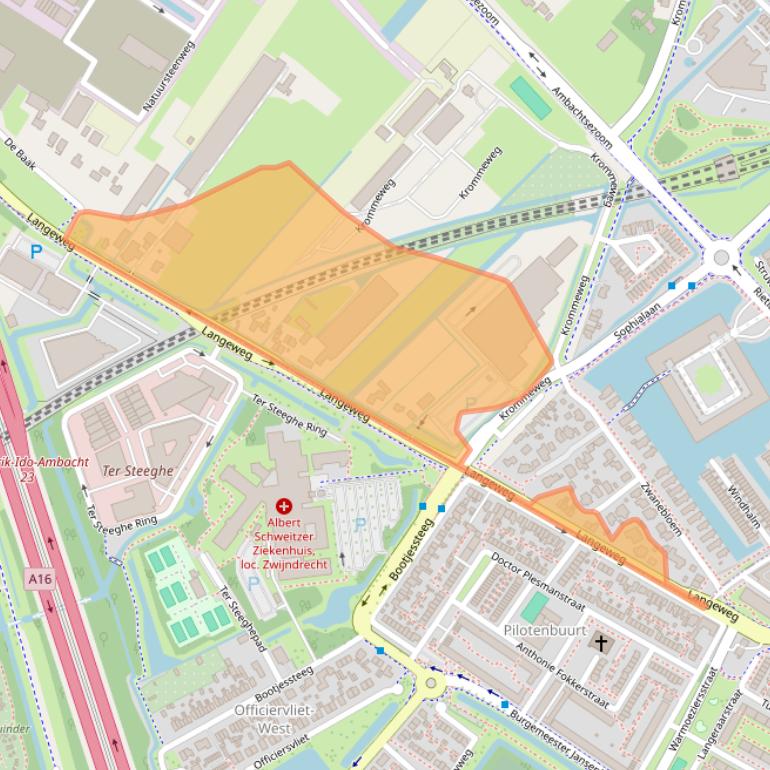 Kaart van postcodegebied 3343LD.