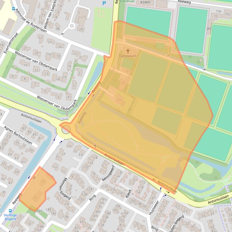 Kaart van postcodegebied 3343LG.
