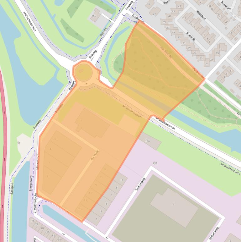 Kaart van postcodegebied 3343LK.