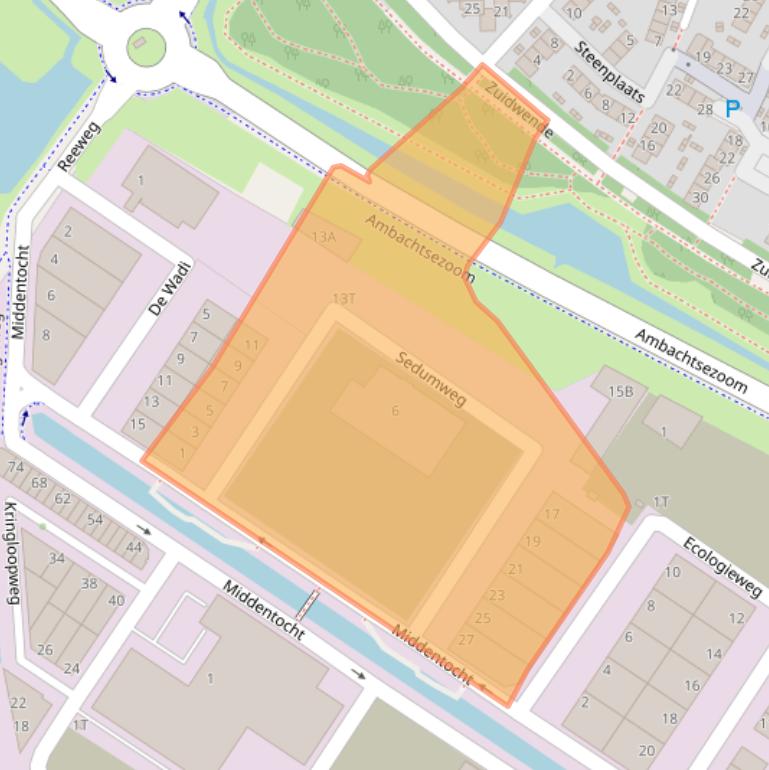 Kaart van postcodegebied 3343LL.