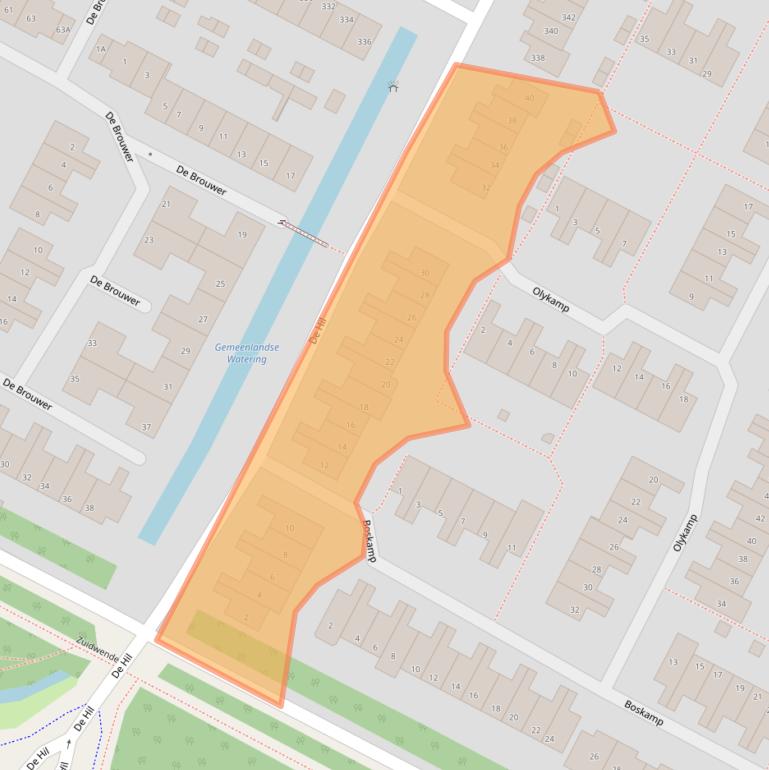 Kaart van postcodegebied 3343NA.