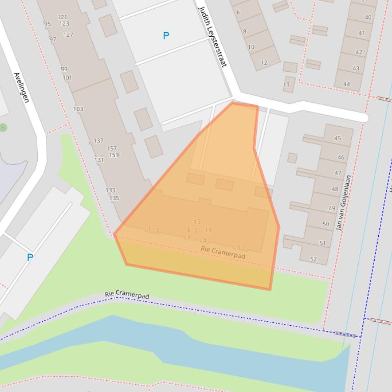 Kaart van postcodegebied 3343RK.