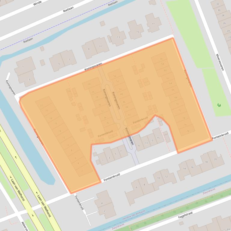 Kaart van postcodegebied 3344CD.