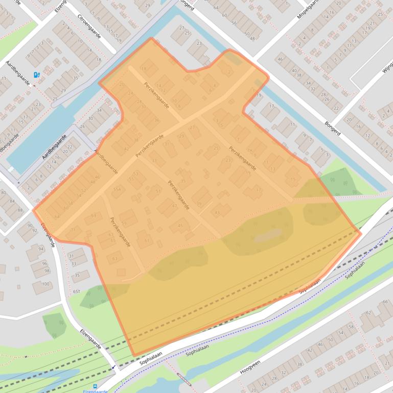 Kaart van postcodegebied 3344DB.