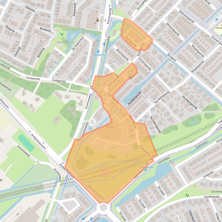 Kaart van postcodegebied 3344DD.