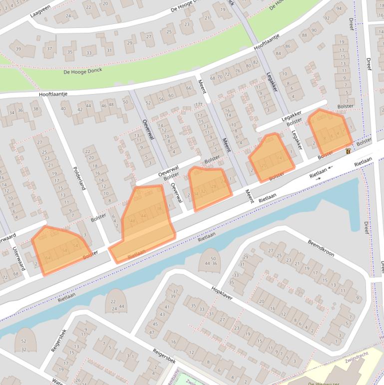 Kaart van postcodegebied 3344EA.