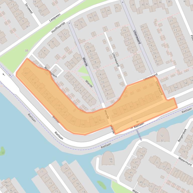 Kaart van postcodegebied 3344EB.