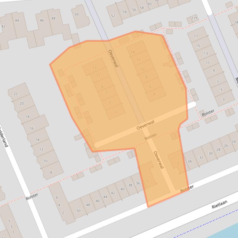 Kaart van postcodegebied 3344EG.