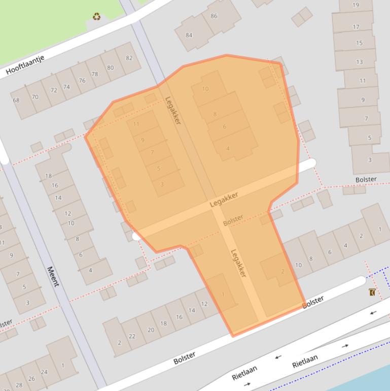 Kaart van postcodegebied 3344EJ.