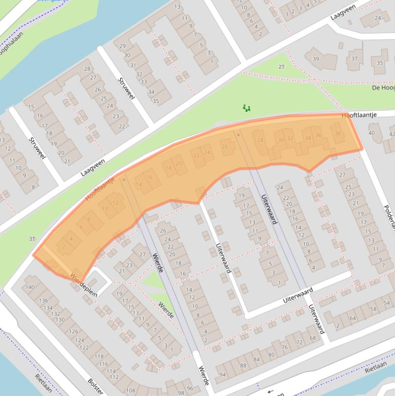 Kaart van postcodegebied 3344EK.