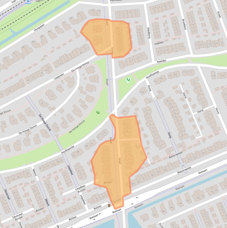 Kaart van postcodegebied 3344GJ.