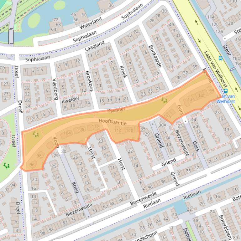 Kaart van postcodegebied 3344GK.