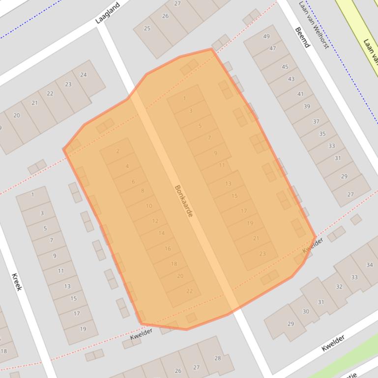 Kaart van postcodegebied 3344GM.
