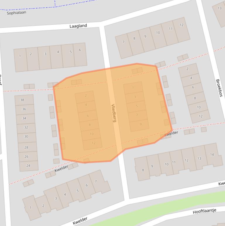 Kaart van postcodegebied 3344GS.