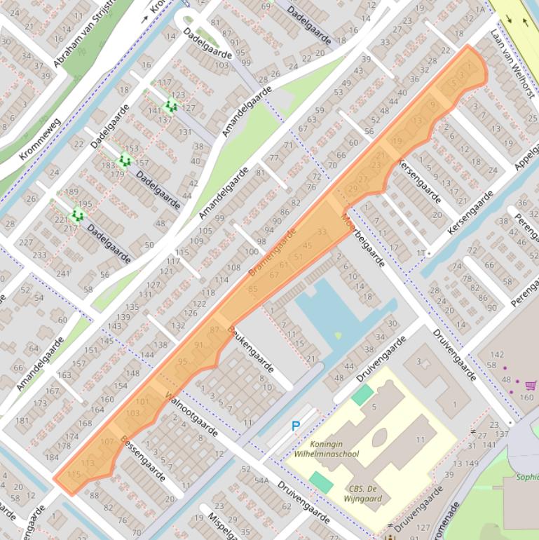 Kaart van postcodegebied 3344PD.