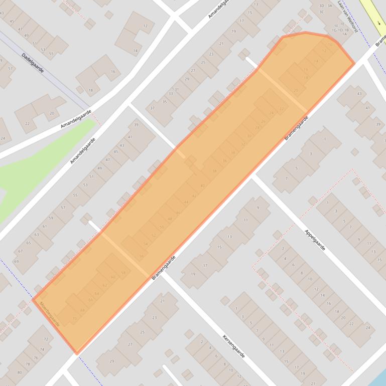 Kaart van postcodegebied 3344PE.