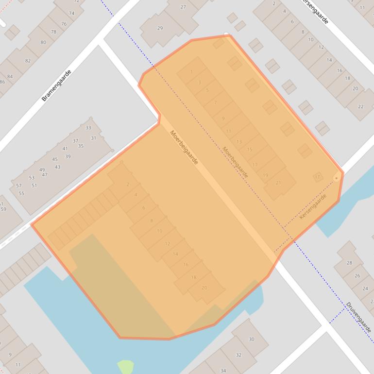 Kaart van postcodegebied 3344PJ.