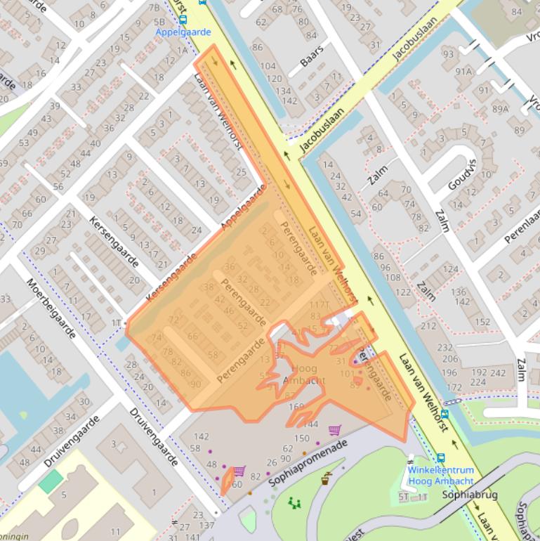 Kaart van postcodegebied 3344PR.