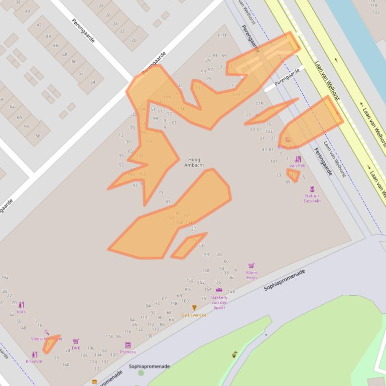 Kaart van postcodegebied 3344PS.