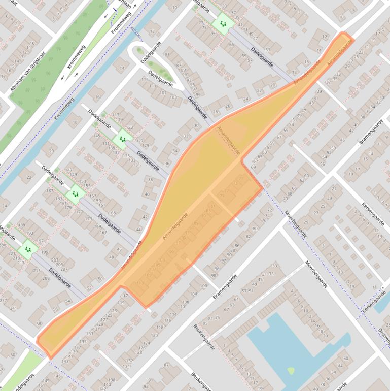 Kaart van postcodegebied 3344RB.