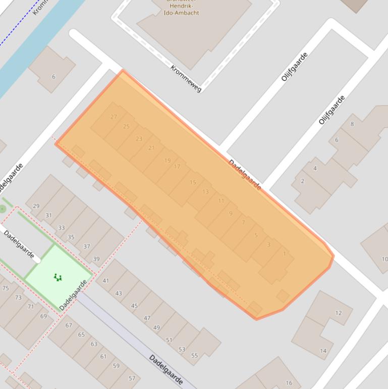 Kaart van postcodegebied 3344RG.