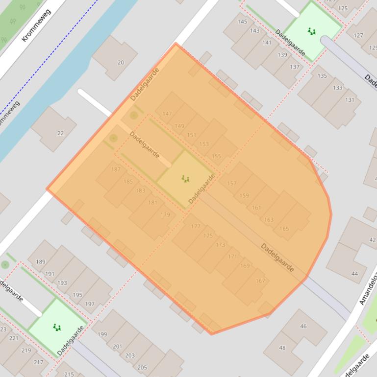 Kaart van postcodegebied 3344RL.