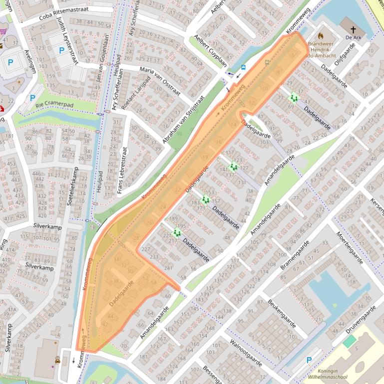 Kaart van postcodegebied 3344RN.