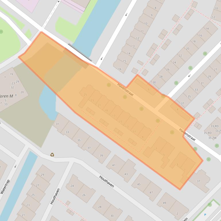 Kaart van postcodegebied 3351AD.