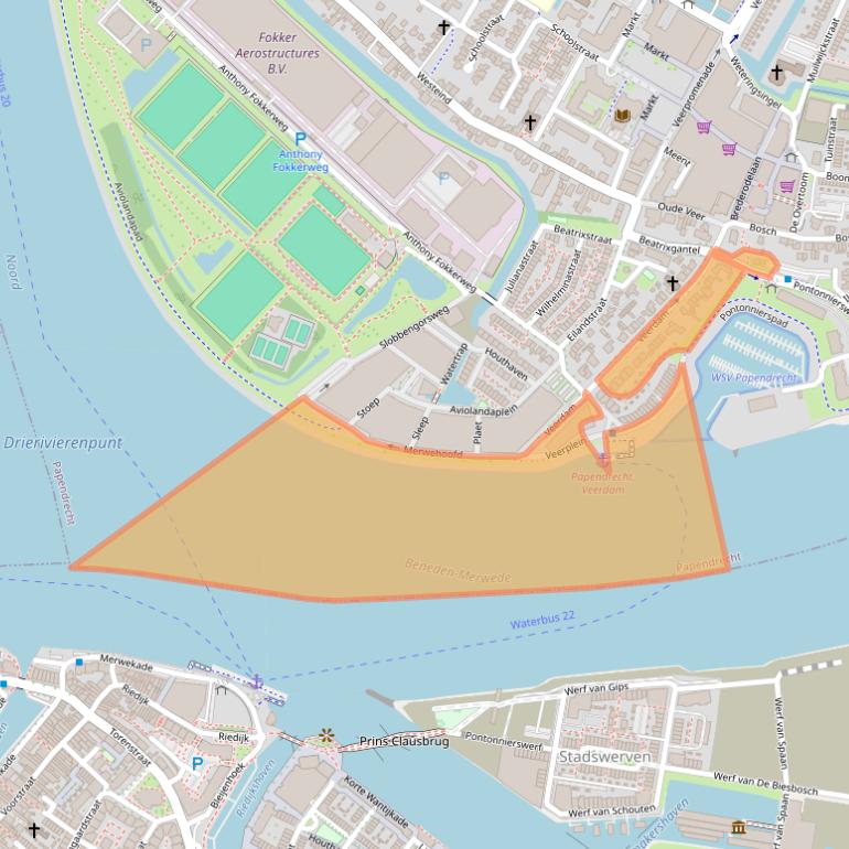 Kaart van postcodegebied 3351AJ.