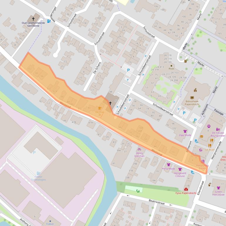 Kaart van postcodegebied 3351AP.