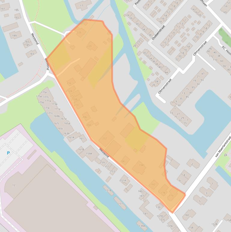 Kaart van postcodegebied 3351AS.