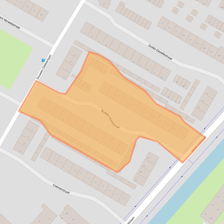 Kaart van postcodegebied 3351CE.